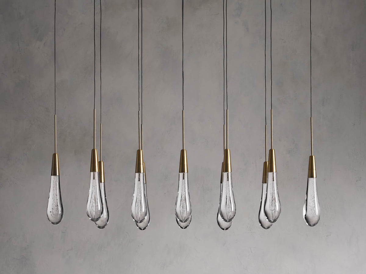 Lustre linéaire à LED, dimmable, réglable, en verre, suspension, 6 dimensions, laiton, bronze, nickel, pour salle à manger et salon | Sansoti