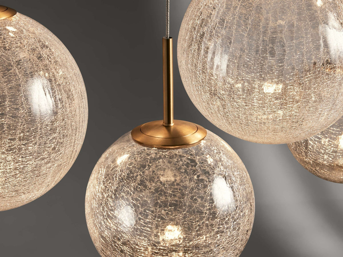 Moderne Lineaire Kroonluchter met Glazen Bollen LED-verlichting voor Eetkamer Woonkamer Eettafel Hangverlichting | Sansoti