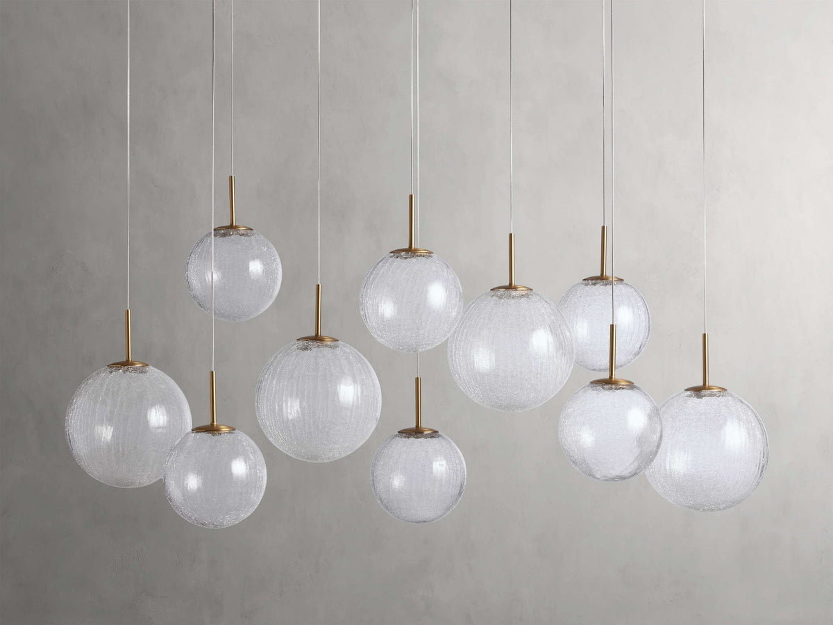 Moderne Lineaire Kroonluchter met Glazen Bollen LED-verlichting voor Eetkamer Woonkamer Eettafel Hangverlichting | Sansoti