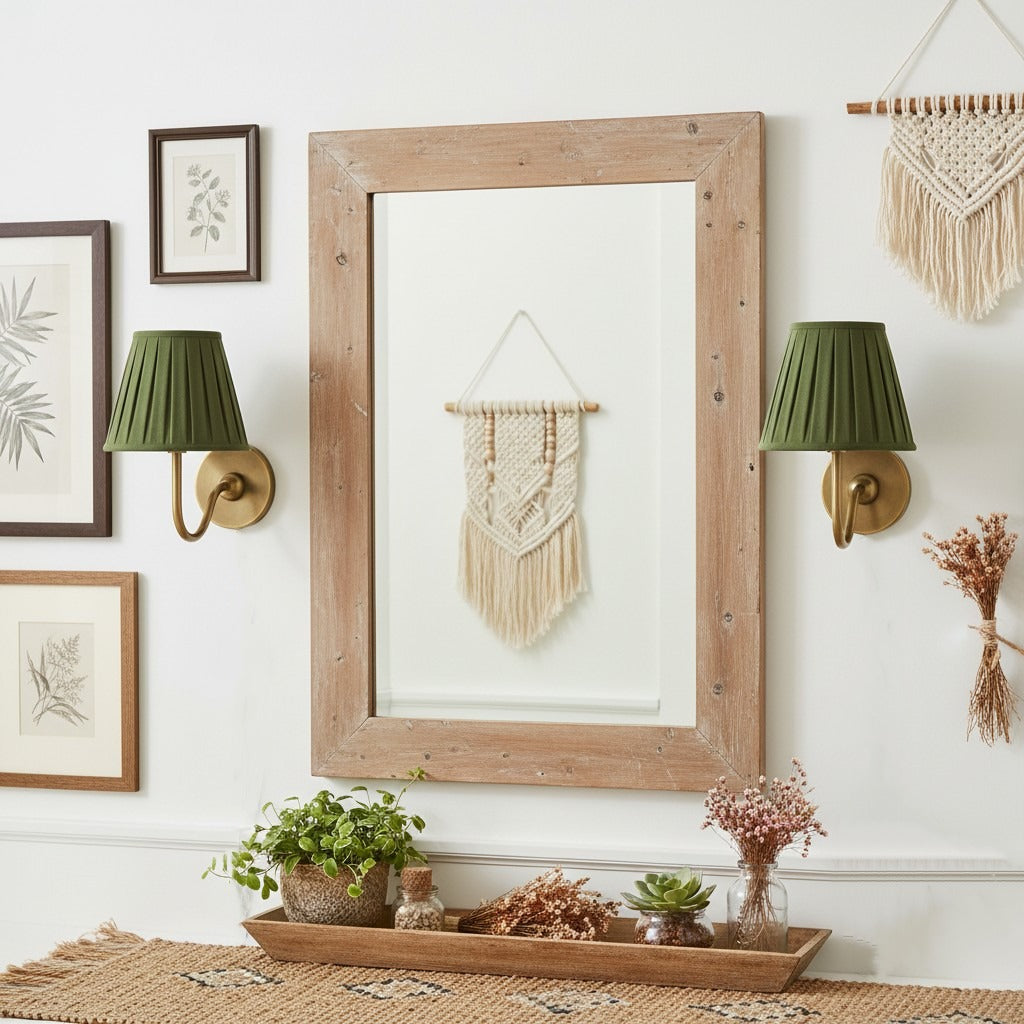 Wandlamp Messing met Stoffen Kap Plissé of Glad Wit Rood Groen Blauw Geel Antiek Brons Chroom 1 of 2 Lichtpunten | Sansoti