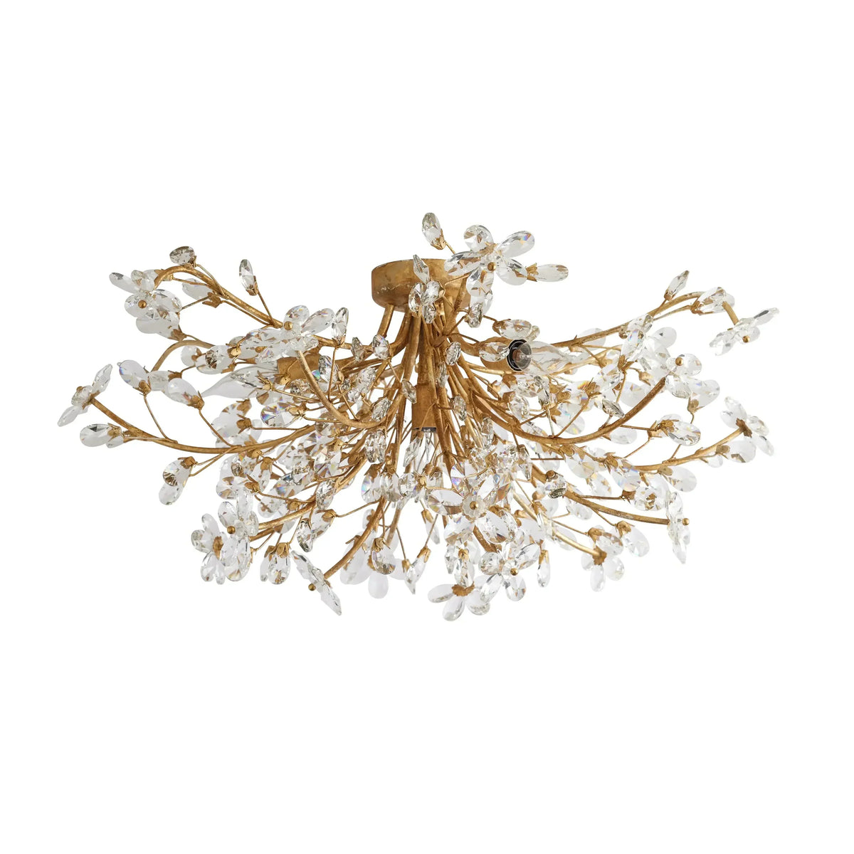 Crystal Ceiling Light Ø70cm Iron Hand-Finished Blossom Design Four Lights Elegant Venetian Living Room | Sansoti