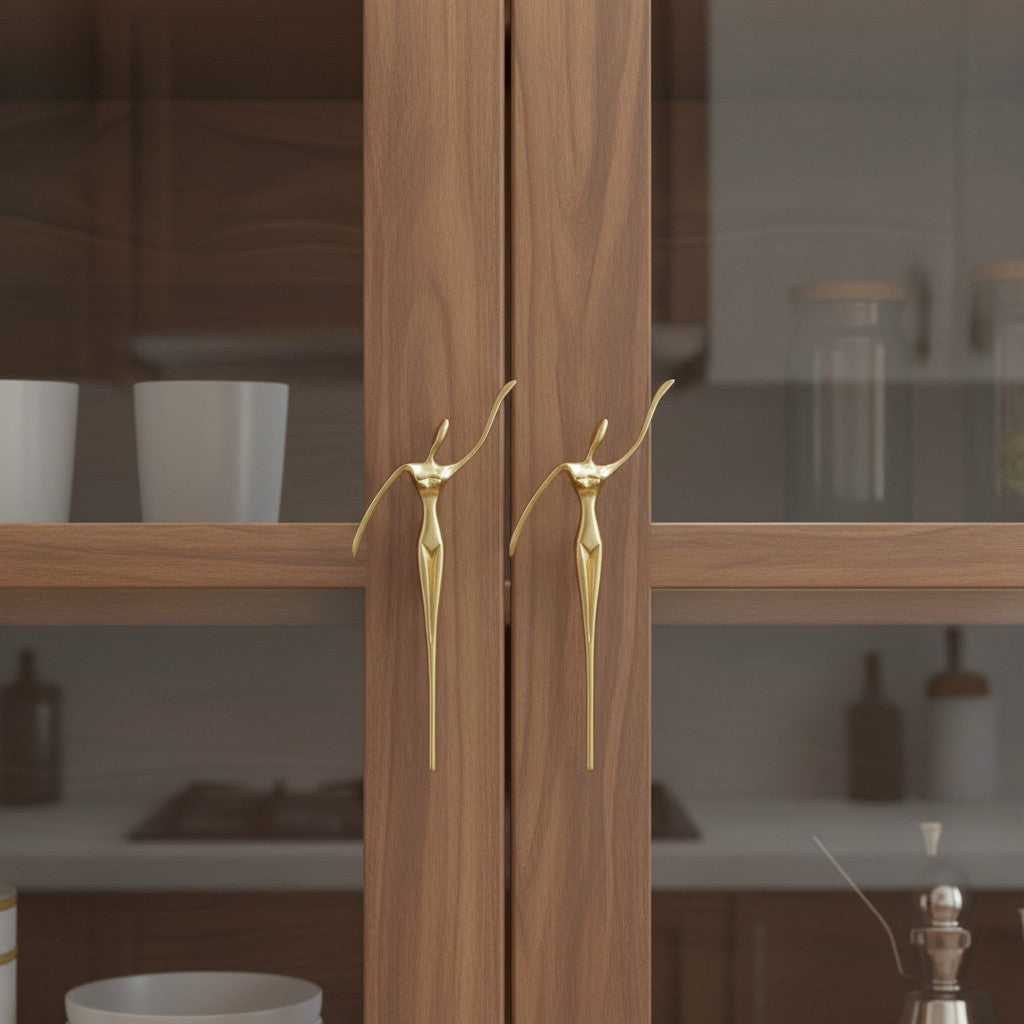 Minimalistische Kastgreep - Messing Zilver Roze - Scandinavisch Design Meubels | Sansoti