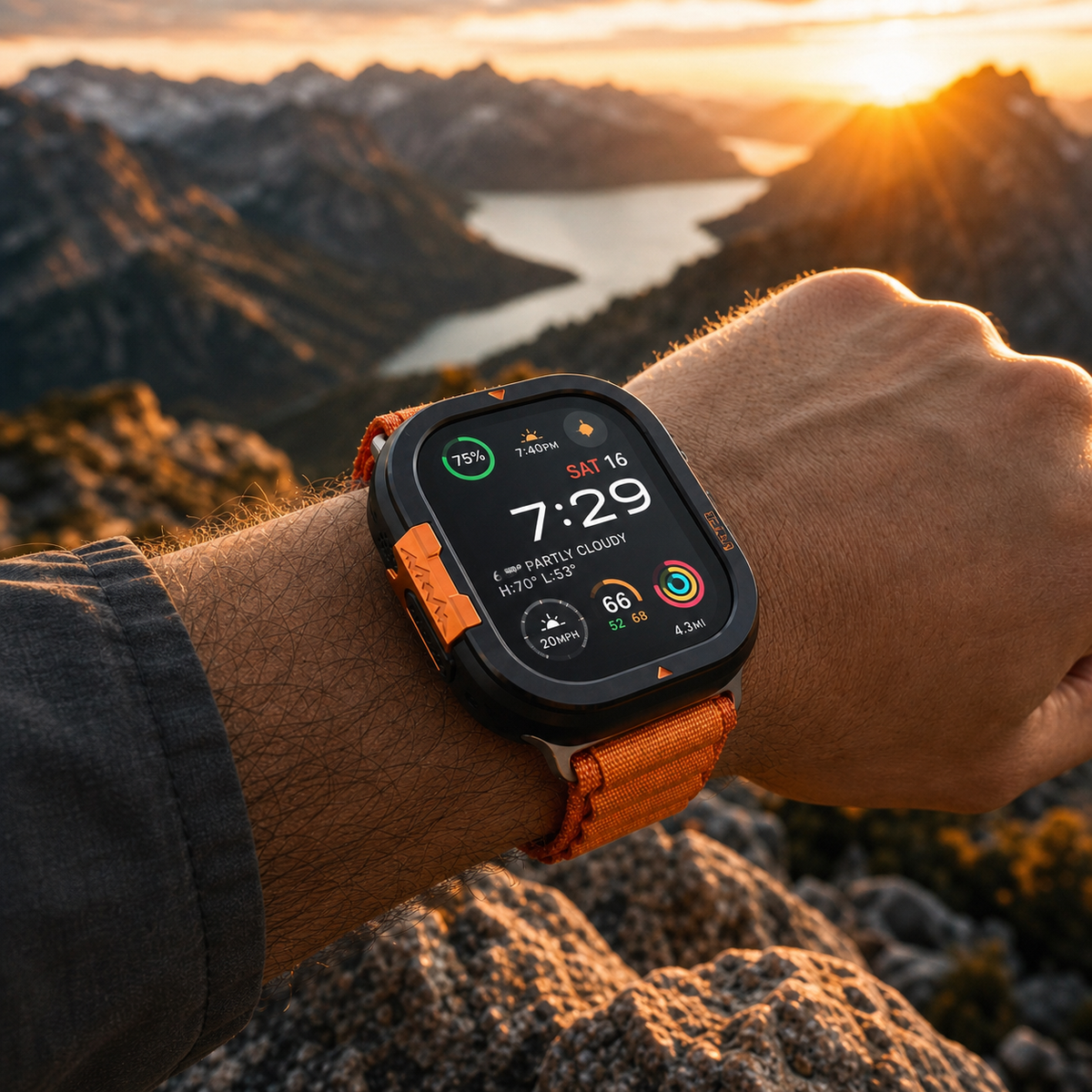 Protective Case Smartwatch 49mm 46mm Titanium Metal Frame Ultimate Protection Sports Watch Four Colors | Sansoti