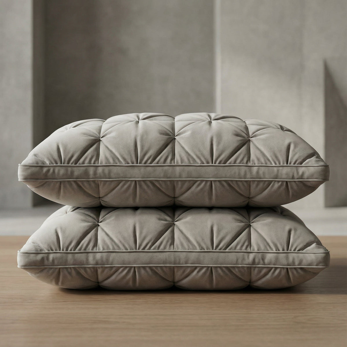 Oreiller en plumes d'oie 100 % naturel Respirant Indéformable Garnissage doux Confort toutes positions de sommeil 48x74cm | Sansoti