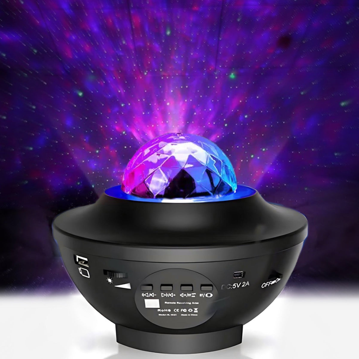 Sternenprojektor mit Bluetooth-Sound und App-Steuerung, Galaxy-Nachtlampe, LED-Stimmungsbeleuchtung, Schlafzimmer | Sansoti