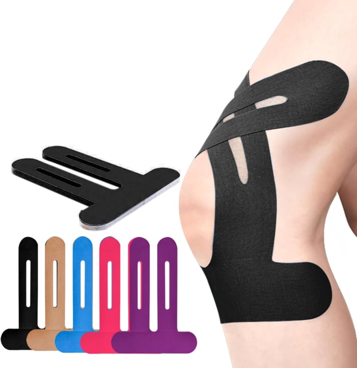 Kinesio tape préformé pour le genou, élastique et respirant, soutien sportif, liberté de mouvement et stabilité | Sansoti