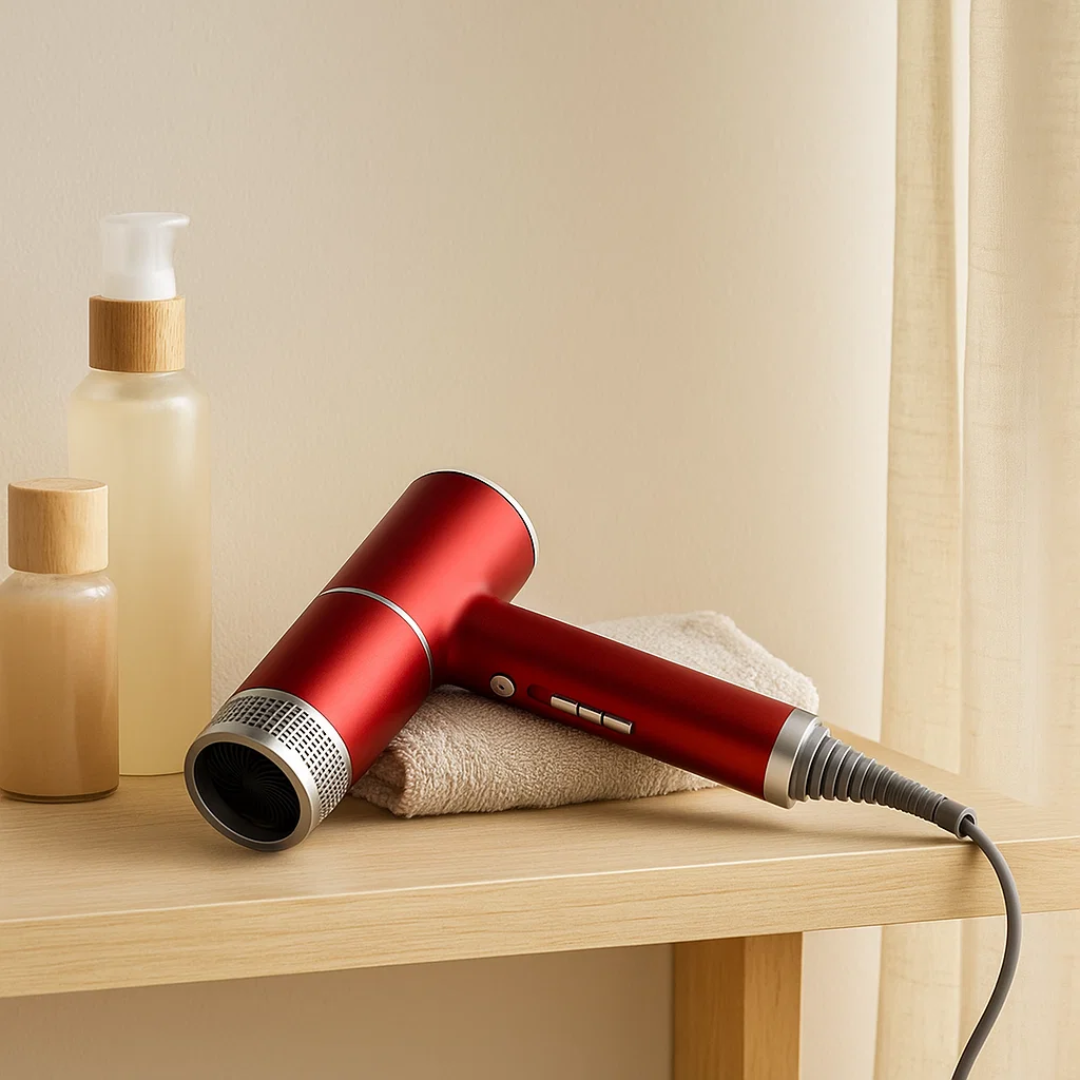 Sèche-cheveux léger avec accessoires, technologie ionique et moteur puissant | Restfield