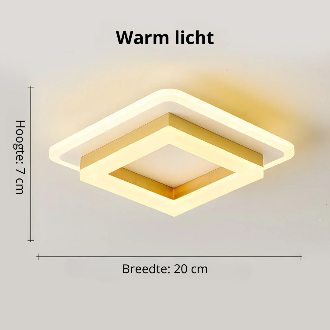 Quadratische LED Deckenleuchte 1920 Lumen Schwarz Weiß Schlafzimmer Flur Wohnzimmer Moderne Deckenlampe Geometrisches Design Innenbeleuchtung | Restfield