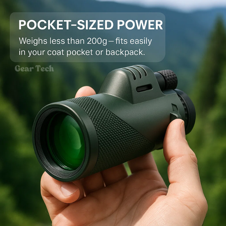 Compacte Ultra-Zoom Monoculair met HD-lens – Lichtgewicht Telescoop voor Vogels Kijken, Wandelen & Sportevenementen | Sansoti