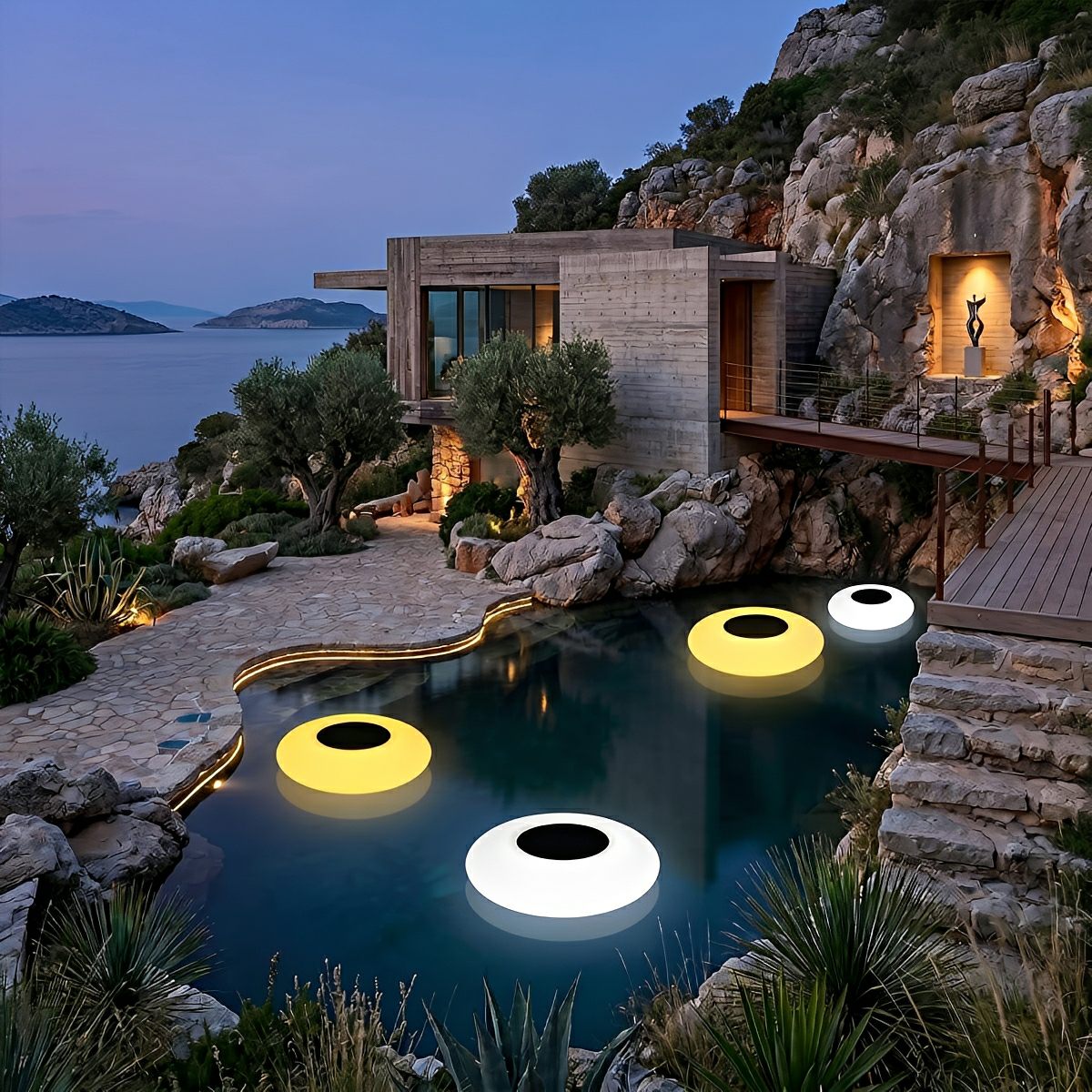 Schwimmende Poolkugel RGB-LED-Solarwasserlampe, Teichbeleuchtung, kabellos, mit Fernbedienung, Gartenambiente | Sansoti