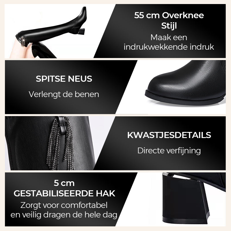 Comfortabele Elastische Winterlaarzen met Warme Voering voor Dames | Sansoti