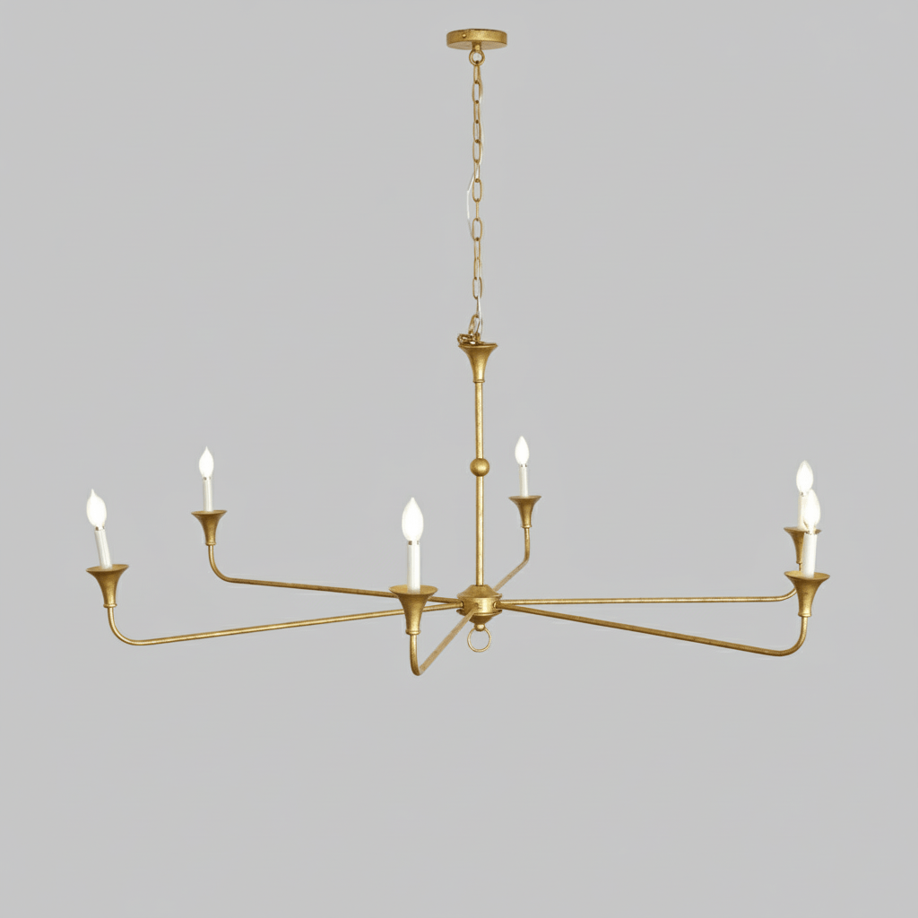 Lampe Bougie Lustre Laiton Métal Or Noir Blanc Nickel Salon Salle à Manger 5 6 Bras Suspension Vintage Lustre Bougies | Restfield
