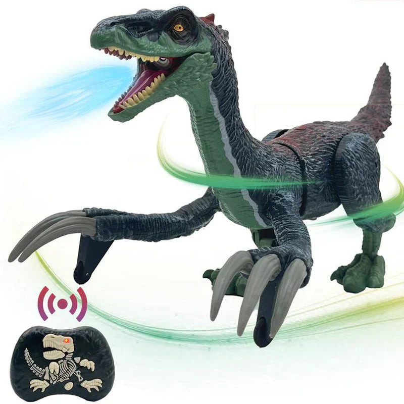 Bestuurbare Prehistorische Speeldino met Mistfunctie – Bewegende Robot Dino voor Kinderen – Oplaadbaar met Afstandsbediening – Dinosaurus Speelgoed met Geluid en Lichteffecten | Sansoti