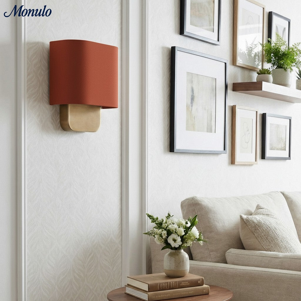 Stoffen Wandlamp met Metalen Fitting voor Leeslicht Slaapkamer | Sansoti
