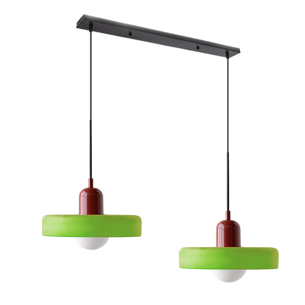 Luccon Doppelte Hängeleuchte Glas G9 35 cm Modern Esstisch Wohnzimmer Design Beleuchtung | Restfield