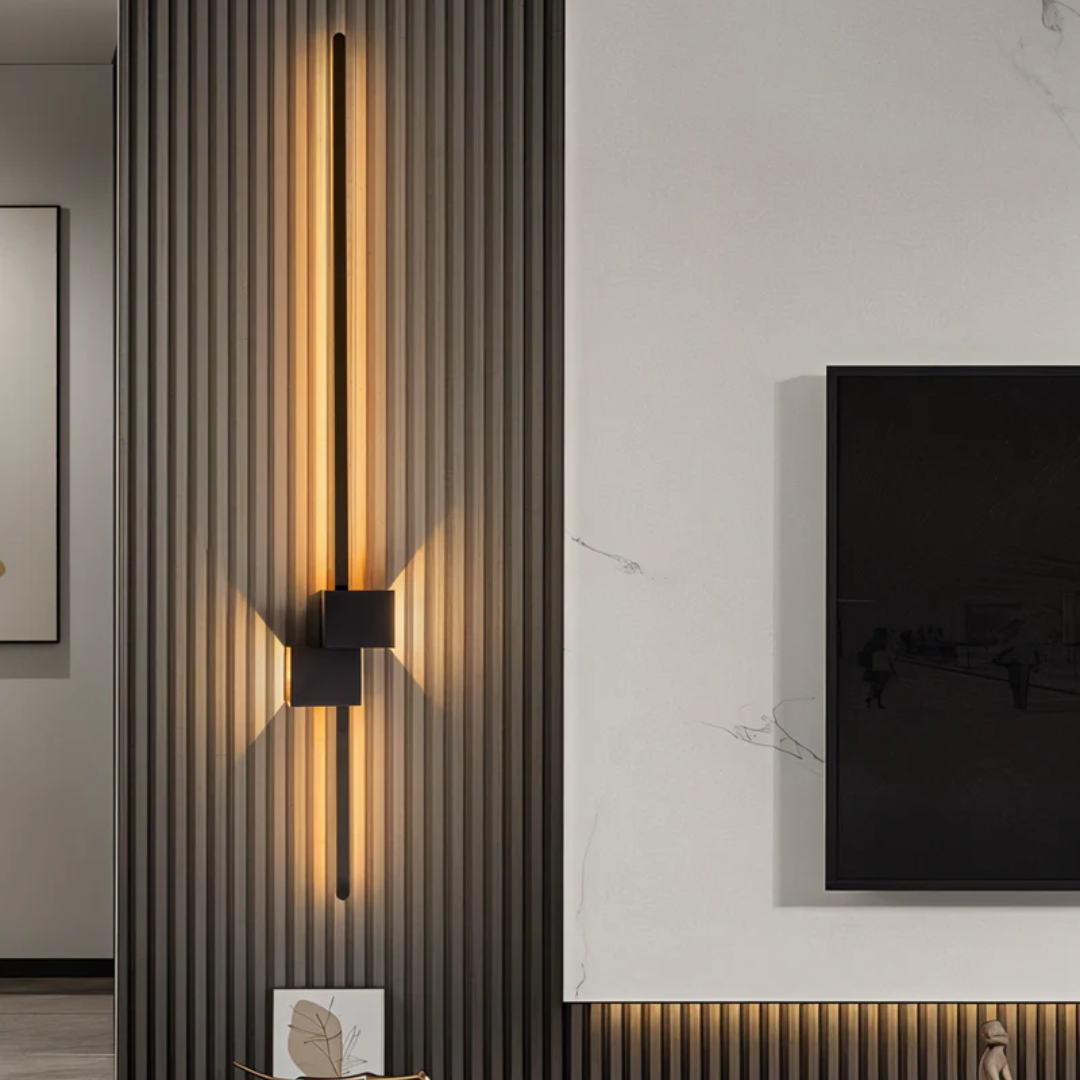 LED-Wandleuchte Modern Aluminium 62cm Warmweiß Schwarz Weiß Gold | Restfield