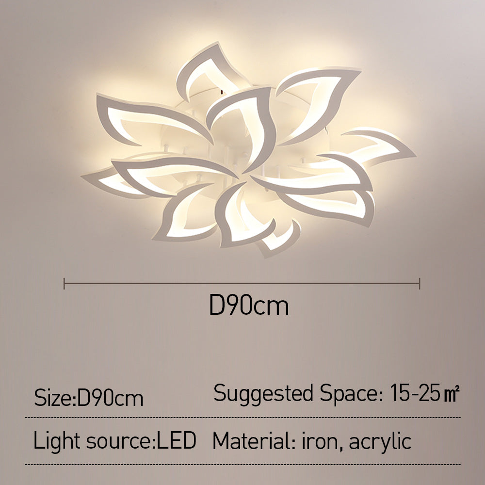 Lovela Flower Deckenleuchte LED 3200 Lumen Schwarz Wohnzimmer Schlafzimmer Design Deckenleuchte modern | Restfield