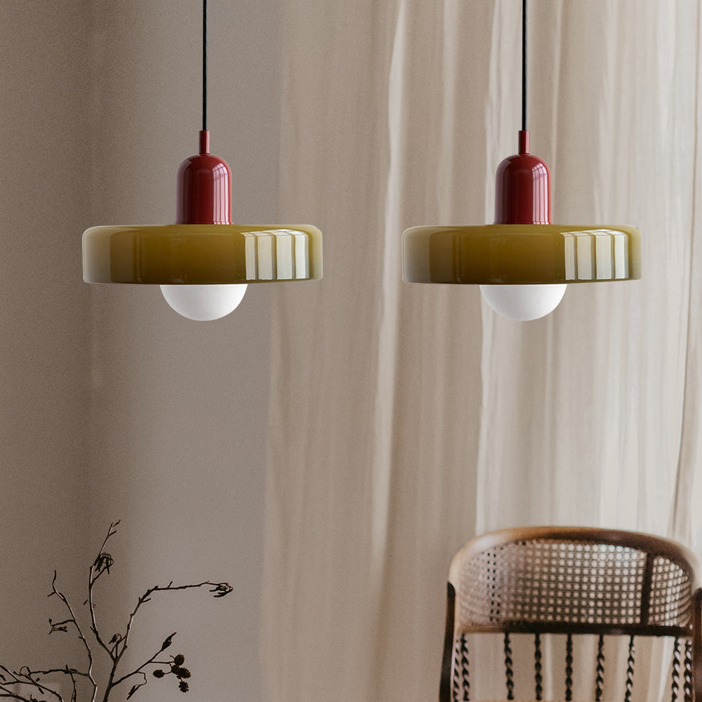 Luccon Doppelte Hängeleuchte Glas G9 35 cm Modern Esstisch Wohnzimmer Design Beleuchtung | Restfield