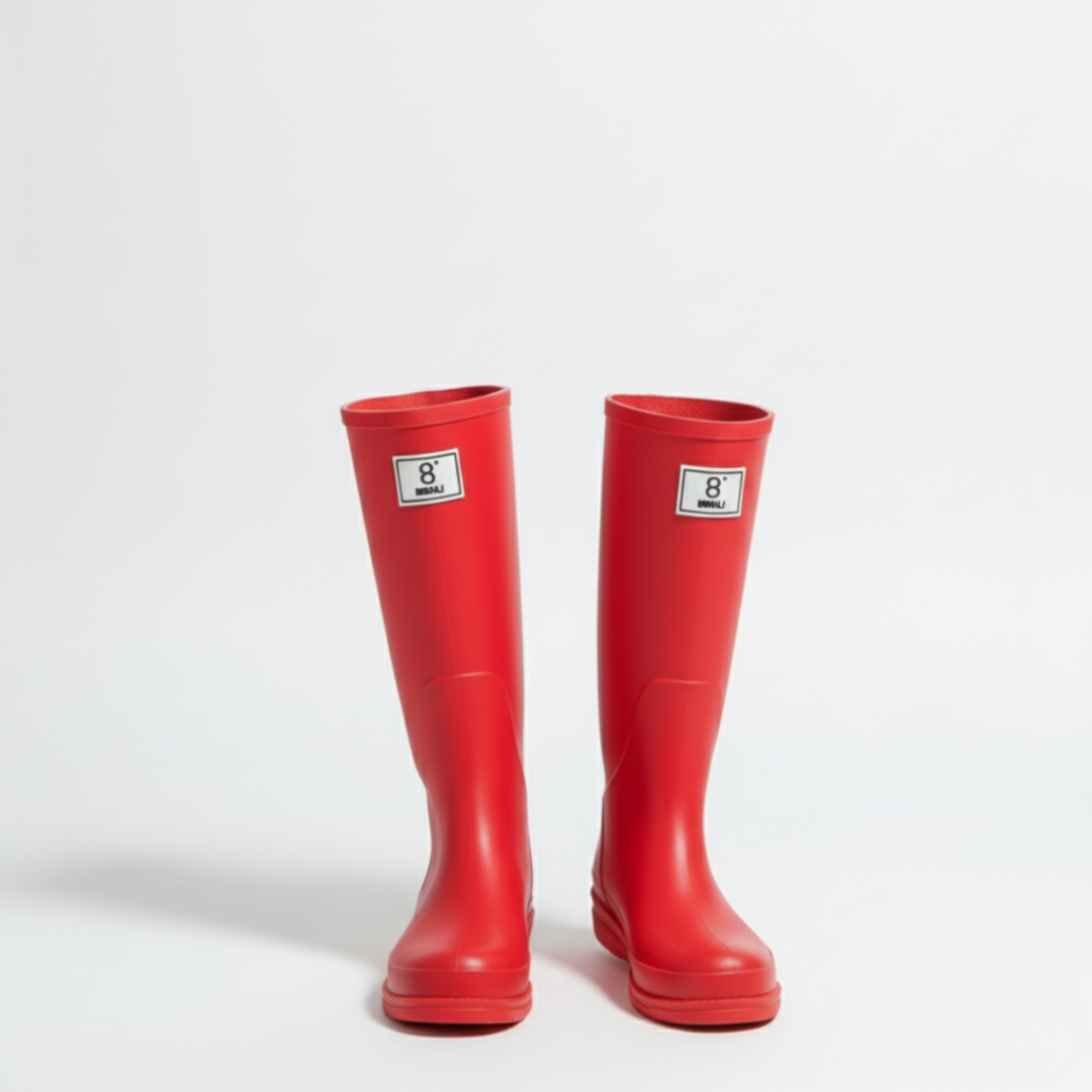 Waterdichte Regenlaarzen Dames Halfhoog PVC Slip-On Laarzen Voorjaar Herfst Weerbestendige Tuinlaarzen | Sansoti