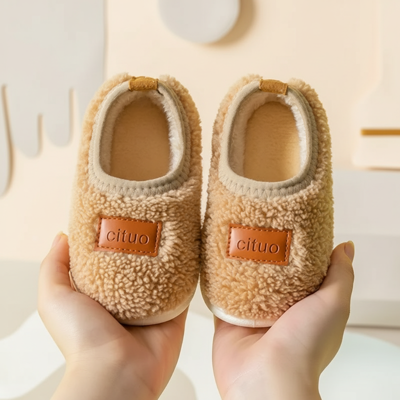 Pantoufles d’hiver douces pour enfants avec semelle antidérapante, doublure chaude, confort, chaussures d’intérieur pour tout-petits et enfants d’âge préscolaire | Sansoti