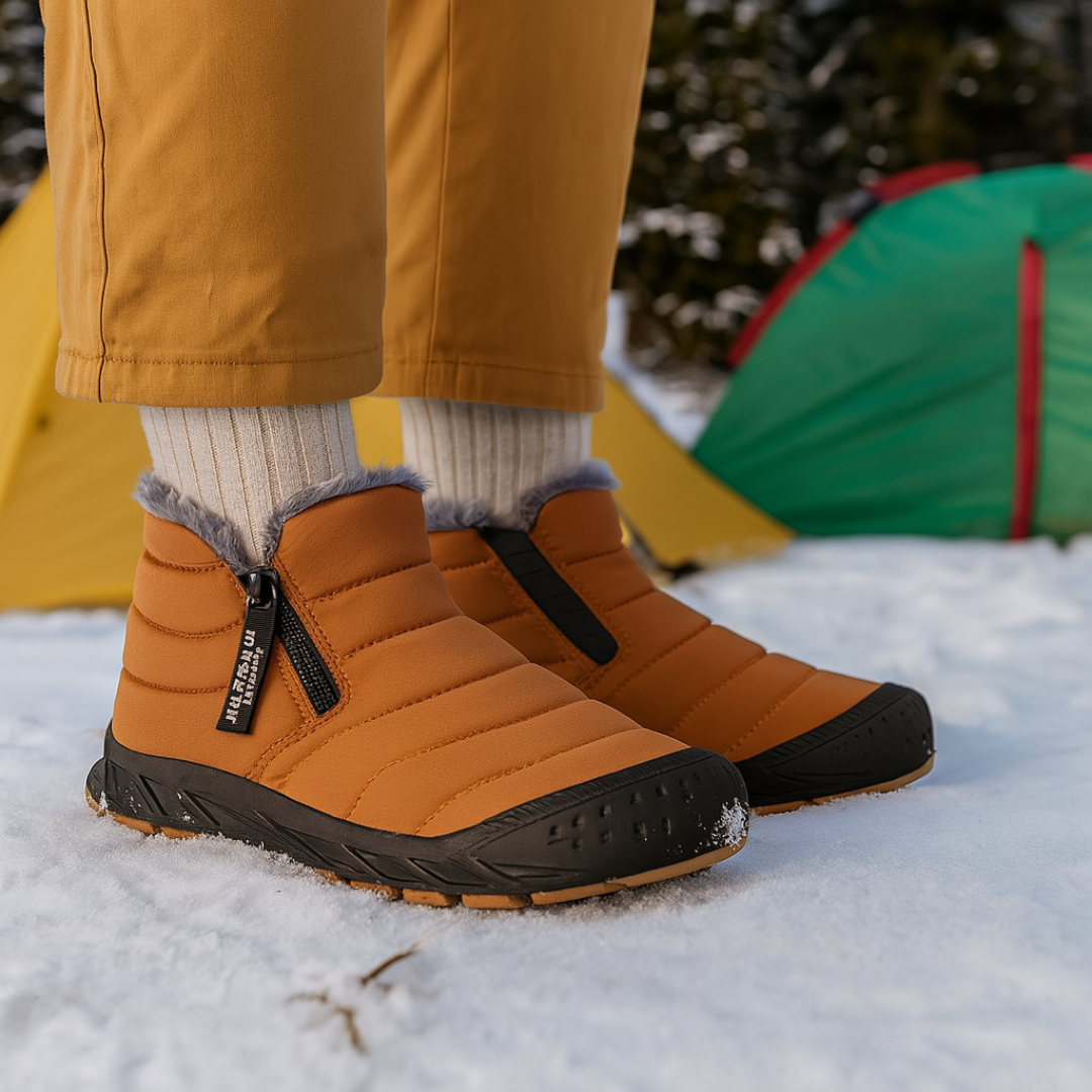 Bottes d'hiver étanches unisexes avec doublure polaire, fermeture éclair latérale et semelle antidérapante, pour garder les pieds au chaud dans la neige et en randonnée | Sansoti