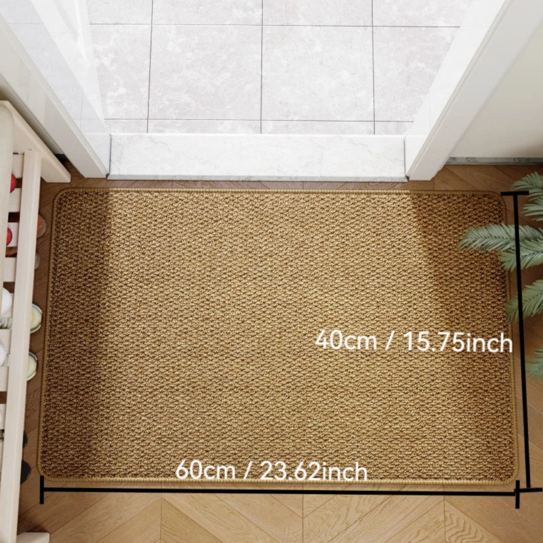 Paillasson tressé antidérapant aspect jute, intérieur et extérieur, entrée, terrasse, balcon, véranda, naturel, élégant et durable | Sansoti