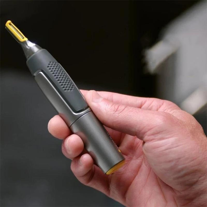 Elektrische Wenkbrauwknipper met LED-Verlichting Zwart voor Gezichtshaar Detailtrimmer Precisie Scheren Neus Oor Koteletten Contourentrimmer Oplaadbaar | Sansoti