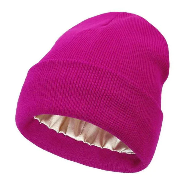 Zijden Wintermuts Dames Wol Voering Haarbescherming Ademend Windbestendig Warm Winteraccessoire Mode | Sansoti