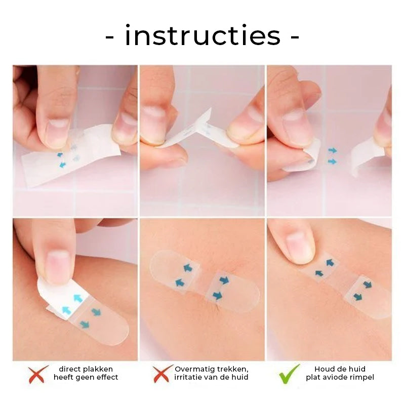 Onzichtbare Face Lift Tape 40 Stuks – Huidvriendelijke Gezichtslifting Strips Anti-Rimpel Huidversteviging V-Vorm Contouring voor Natuurlijke Lift | Sansoti