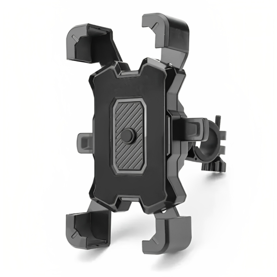 Support universel pour smartphone à vélo, aluminium noir, rotation à 360° pour une navigation sécurisée à vélo | Sansoti