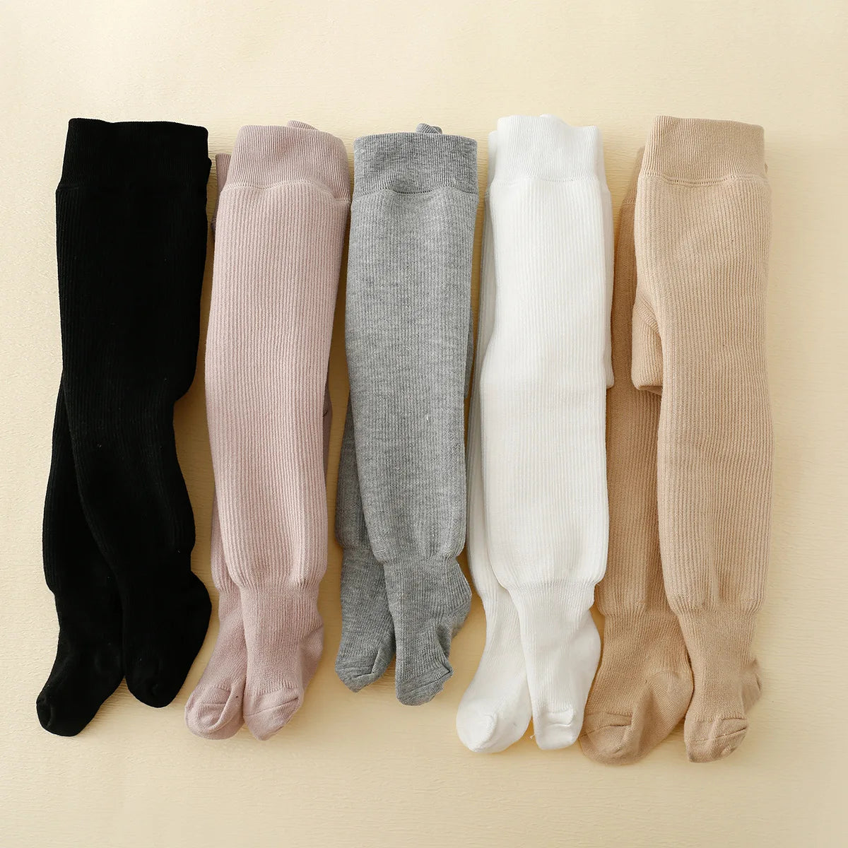 Lined Children's Leggings Fleece Winter Thermal Striped Soft Cotton 6 Months-8 Years Elastic Warm Comfortable | Sansoti