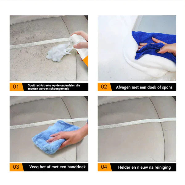 Allesreiniger Schuimspray 150ml – Effectieve Vlekverwijderaar voor Huis & Auto met Citroengeur | Sansoti
