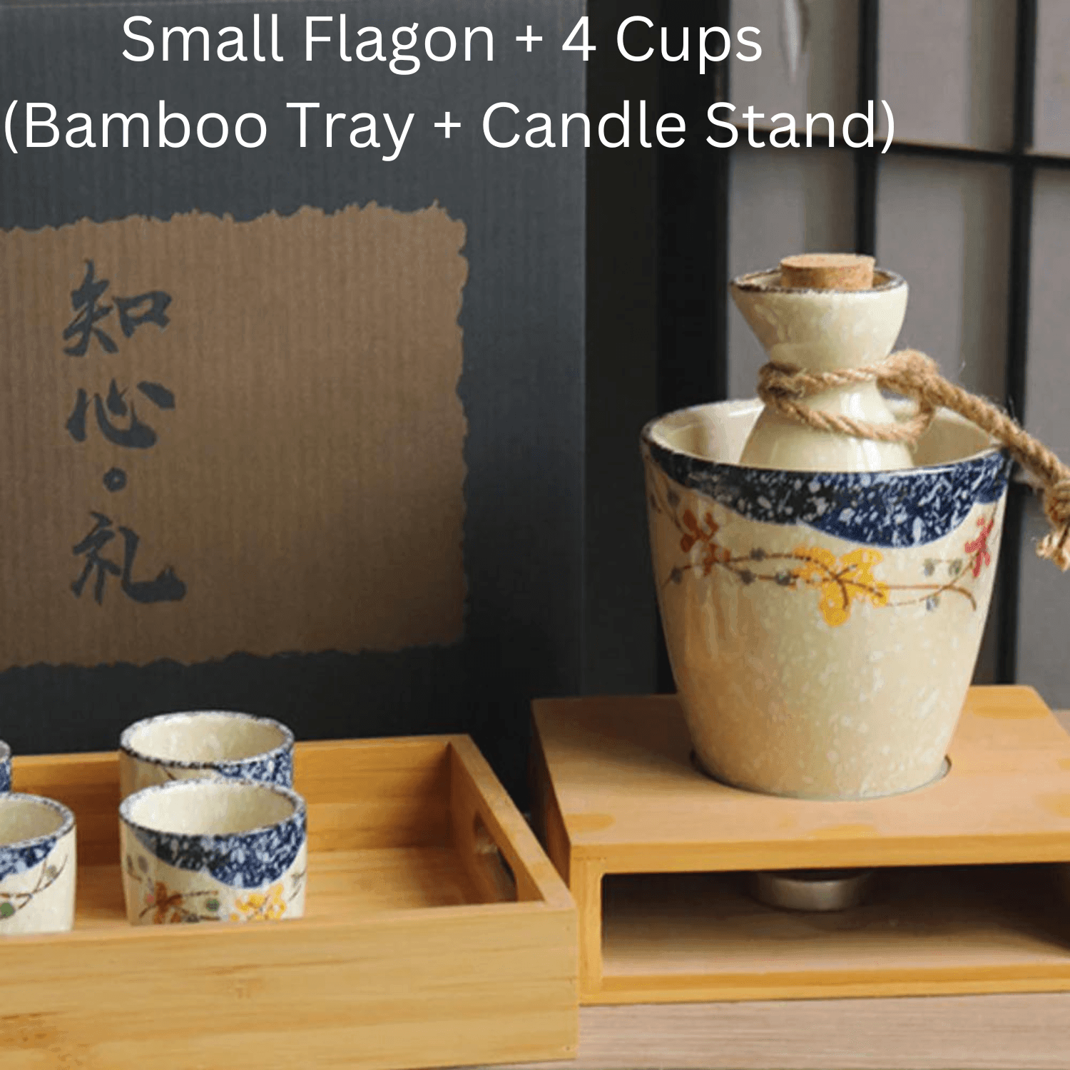 Japans Sakura Sake Serviesset met Karaf en Kopjes – Keramiek met Kersenbloesem Motief | Sansoti