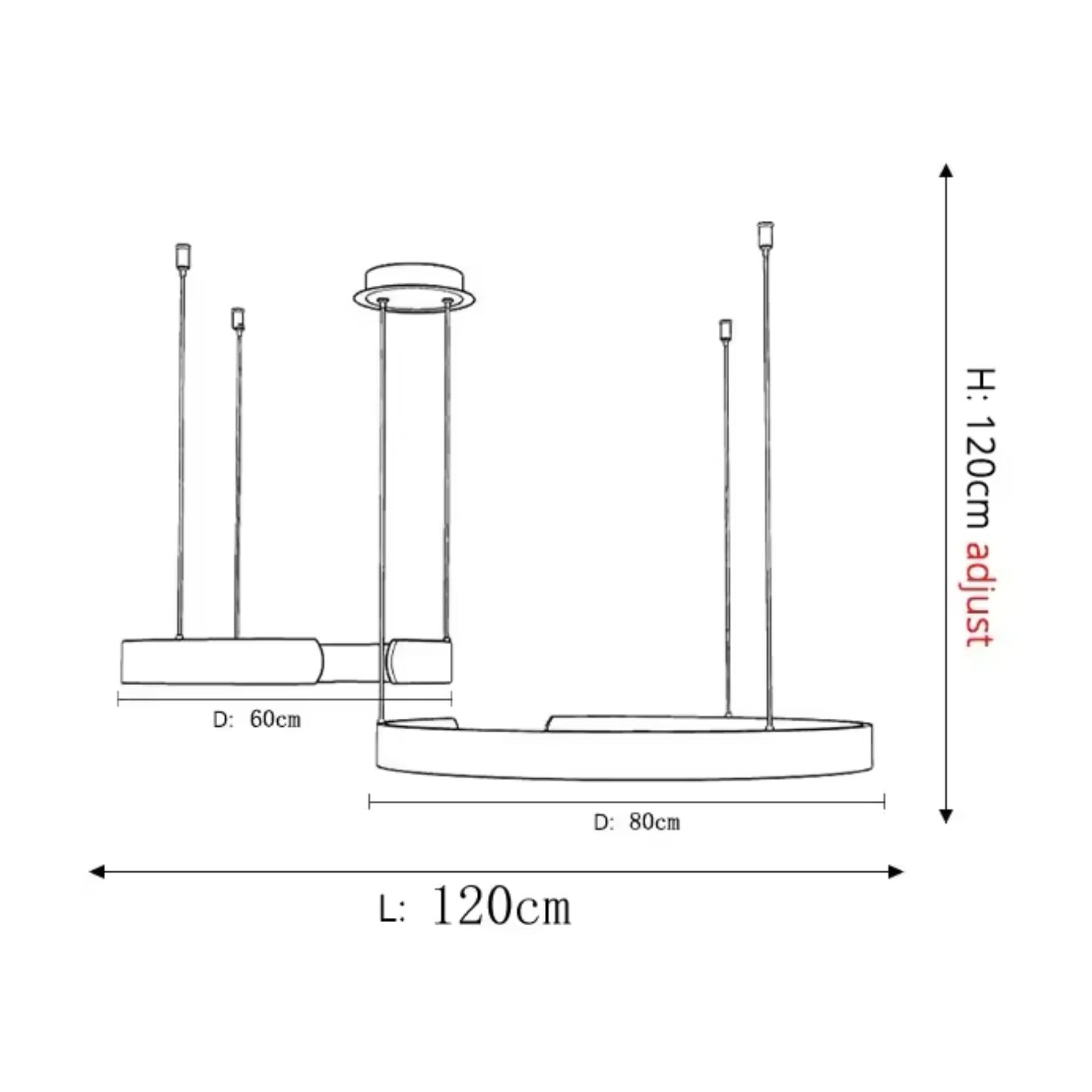 Runde LED-Hängeleuchte Verschiedene Größen Esstisch Wohnzimmer Design Ringlampe Modern | Restfield