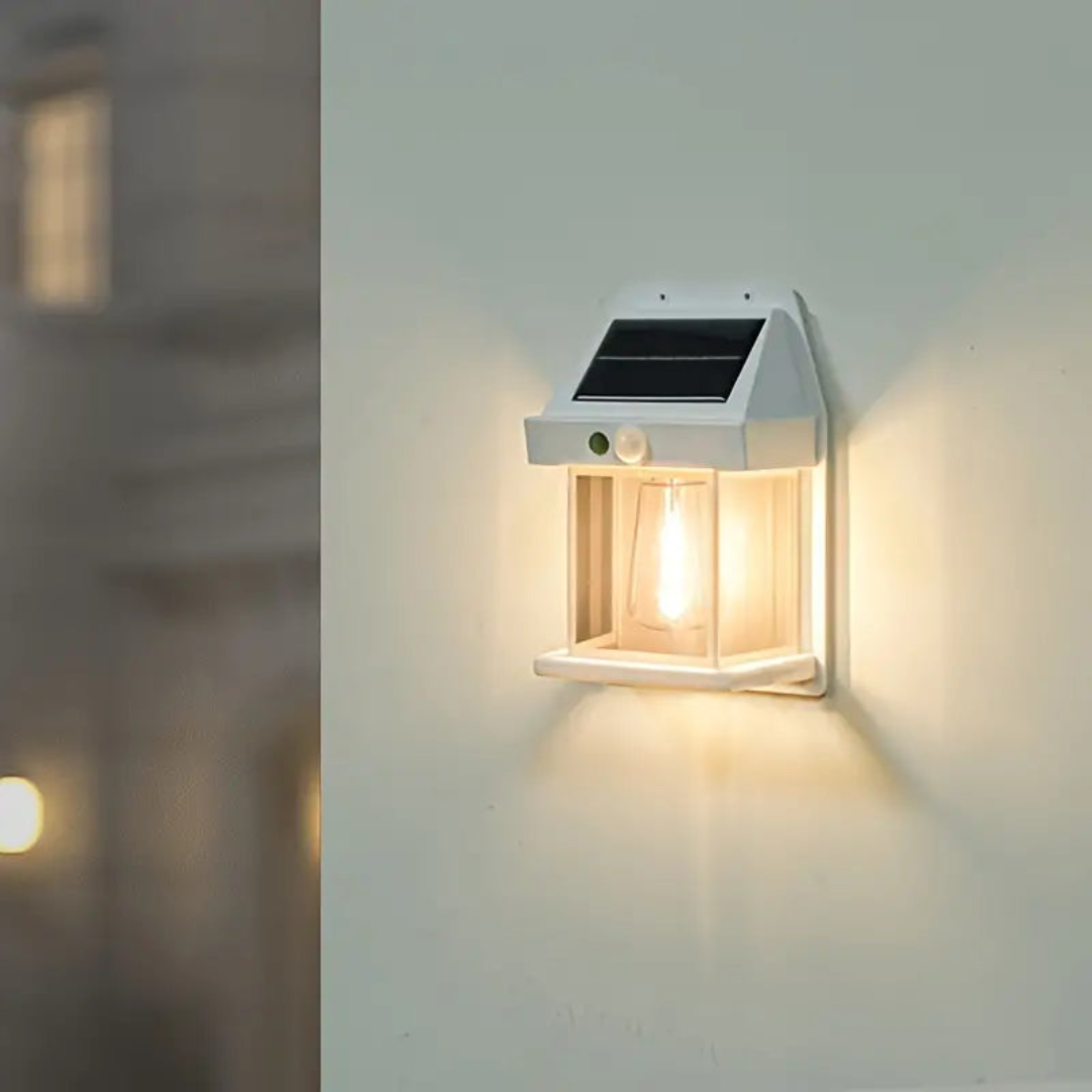 Solar-Außenlampe mit Bewegungssensor 3 W LED IP44 wasserdichte Wandleuchte für Garten Terrasse Balkon Auffahrt Beleuchtung | Sansoti