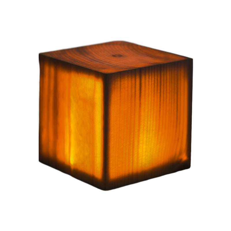 LED Tafellamp Oplaadbaar Touch Dimbaar Houtlook Sfeerlamp Slaapkamer Bureau Draadloos Warm Licht Nachtlampje | Sansoti