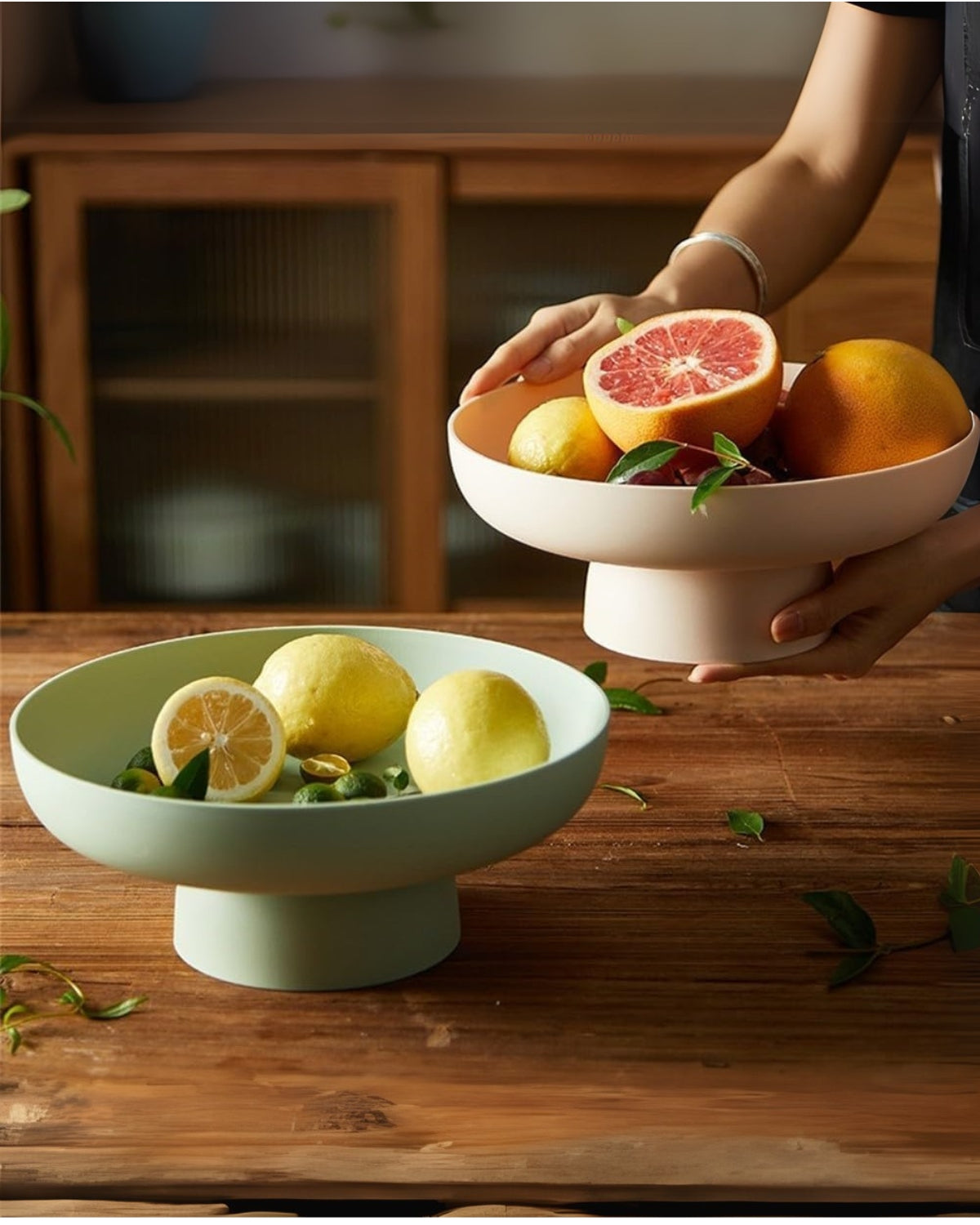 Vintage Serveerkom Retro Stijl Pastelkleuren Keramiek Grote Schaal Salade Ontbijt Scandinavisch Interieur Tafelaccessoire | Sansoti