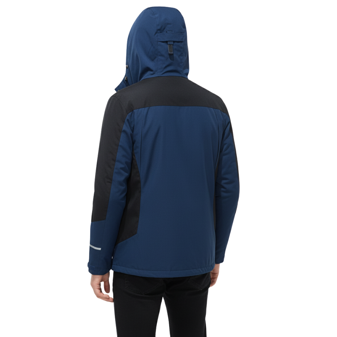 Veste d’extérieur imperméable pour hommes en polyester avec capuche amovible et plusieurs poches pour randonnée, trekking et activités de plein air | Sansoti