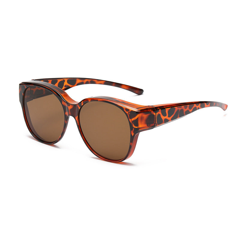 Overzet Zonnebril met Gepolariseerde UV400 Glazen – Past Over Normale Bril – Trendy Cat-Eye Montuur | Sansoti