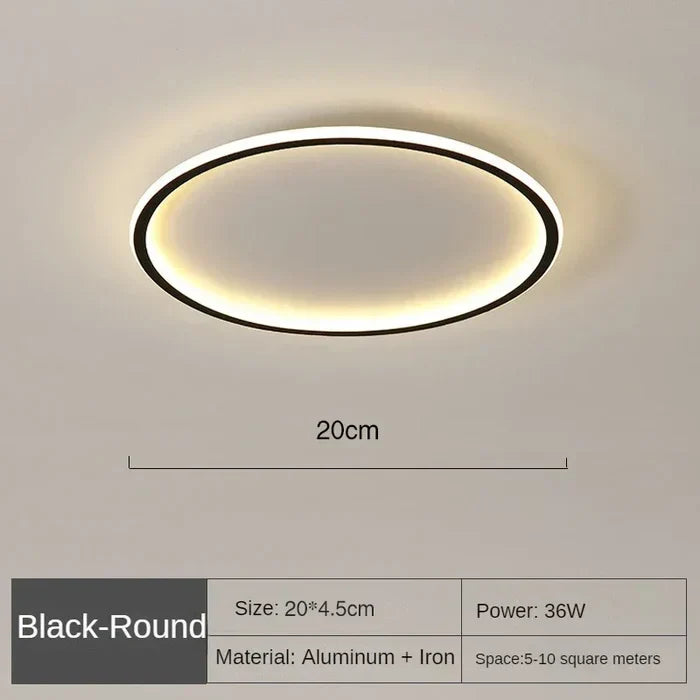 Ronde Plafondlamp Scandinavisch Design Goud Zwart Wit 20-50cm LED Dimbaar Metaal Glas Woonkamer Slaapkamer Eetkamer | Sansoti