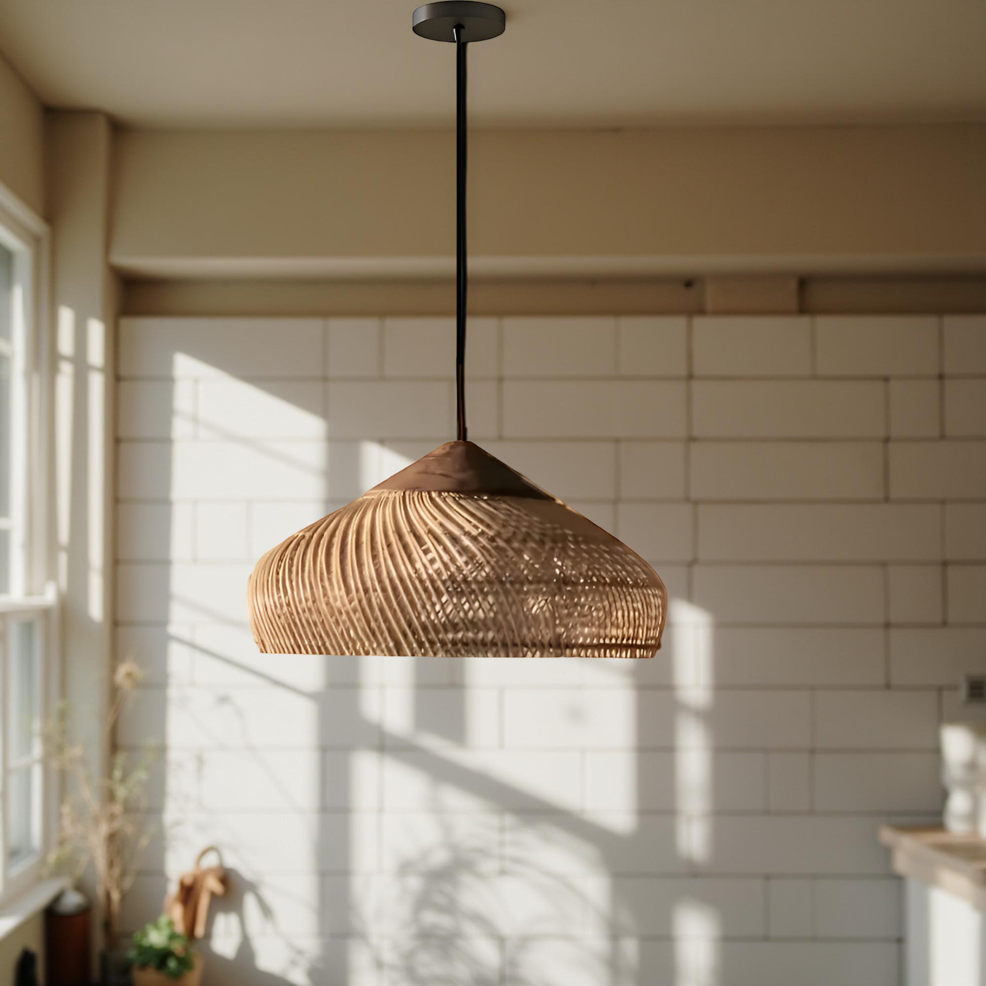 Hanglamp Rattan Bamboe Handgevlochten Bohemian Retro E27 Ø40 Ø60 Eetkamer | Sansoti