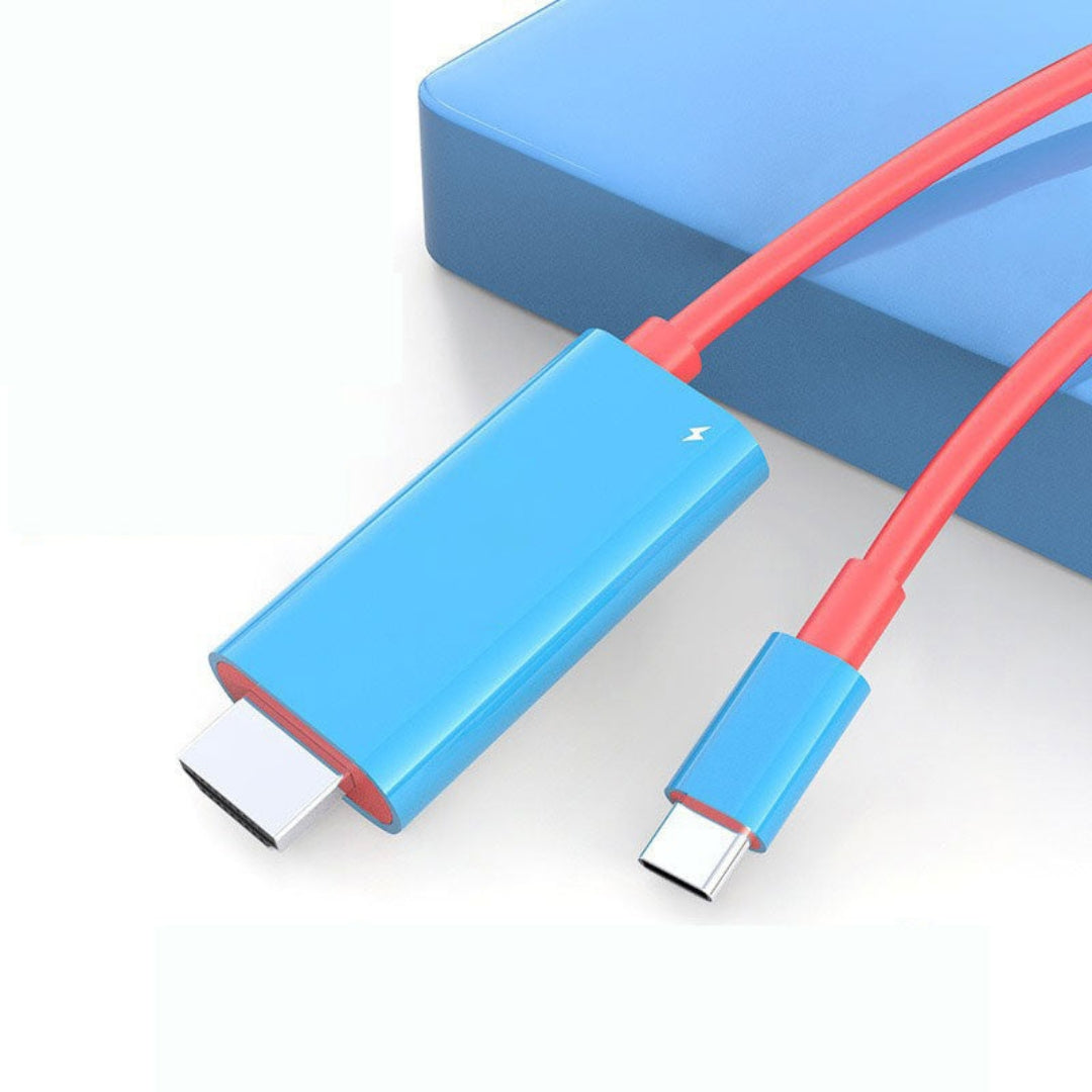 USB-C naar HDMI Adapter Kabel 2 Meter met Oplaadpoort voor Gaming Console Tablet Smartphone en Laptop | Sansoti