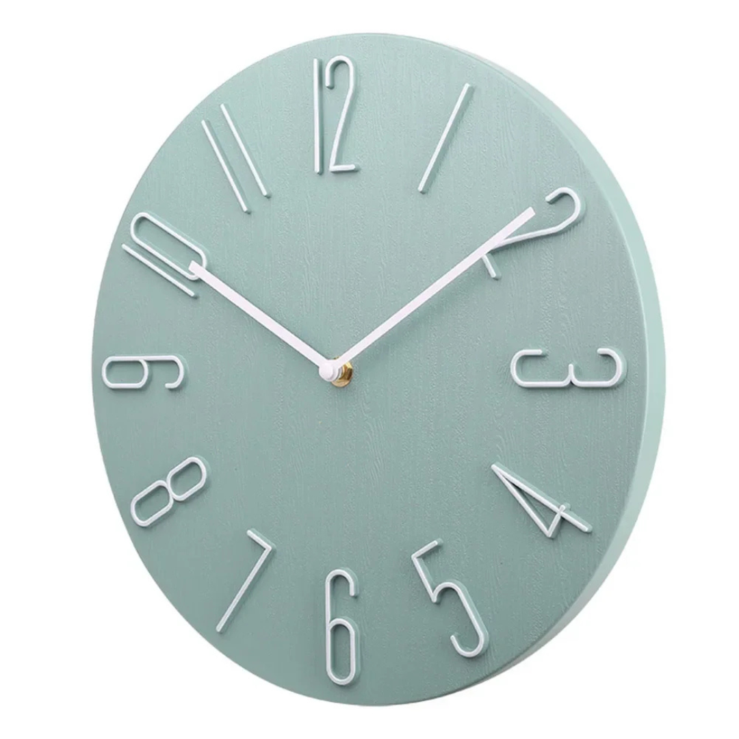 Moderne Minimalistische Wandklok Ø30 cm Stil Kwartsmechanisme – Scandinavisch Tijdsregistratie voor Woonruimte | Sansoti