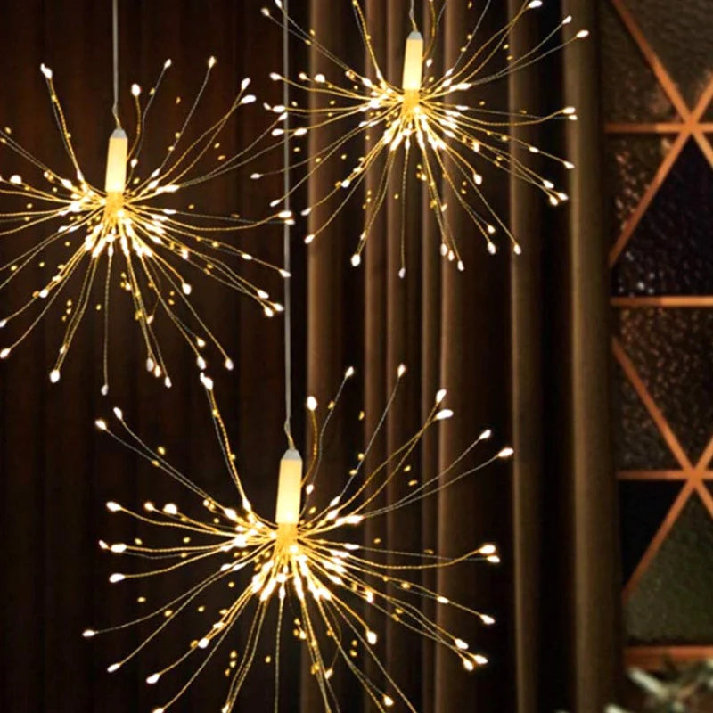 LED Firework Light String with 40 Branches and 200 Lights for Indoor and Outdoor | Sansoti