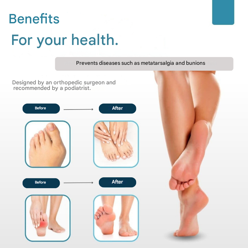 Séparateur d’orteils en silicone avec coussinets en gel pour les soins des pieds, l’alignement des orteils et un confort quotidien à la maison | Sansoti