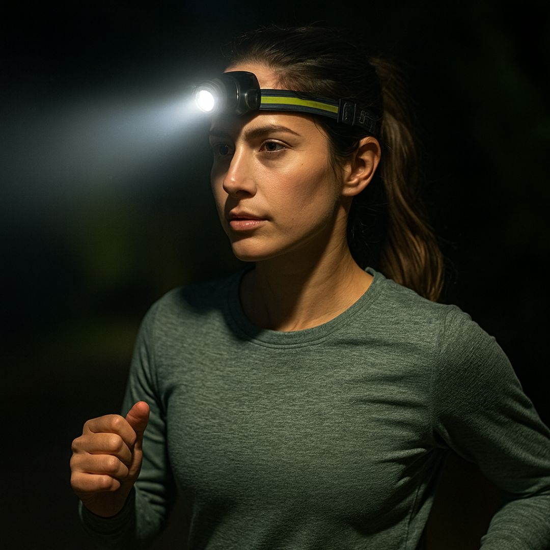 LED Headlamp 1000 Lumens Red Light Zoom Hiking | Sansoti