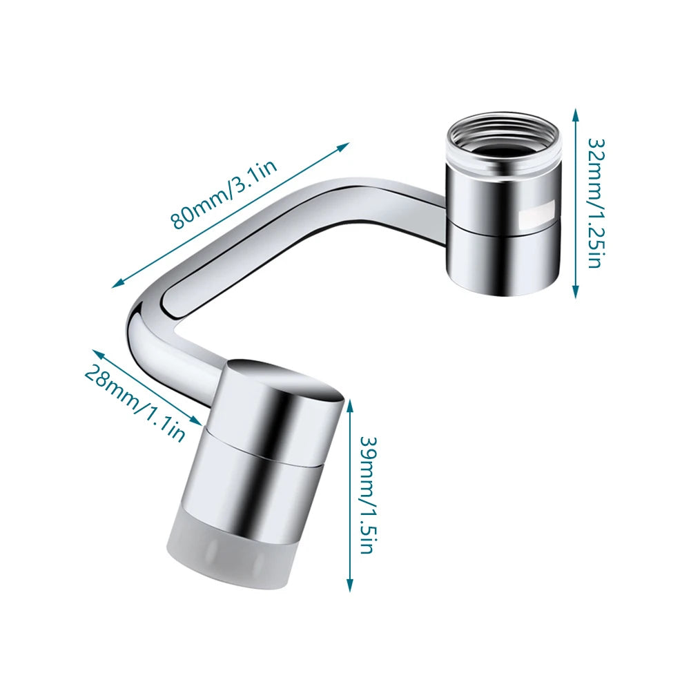 360° Draaibare Kraanverlenging Keuken Badkamer Universele Fitting Waterbesparend RVS Koper Flexibel Spatvrij | Sansoti