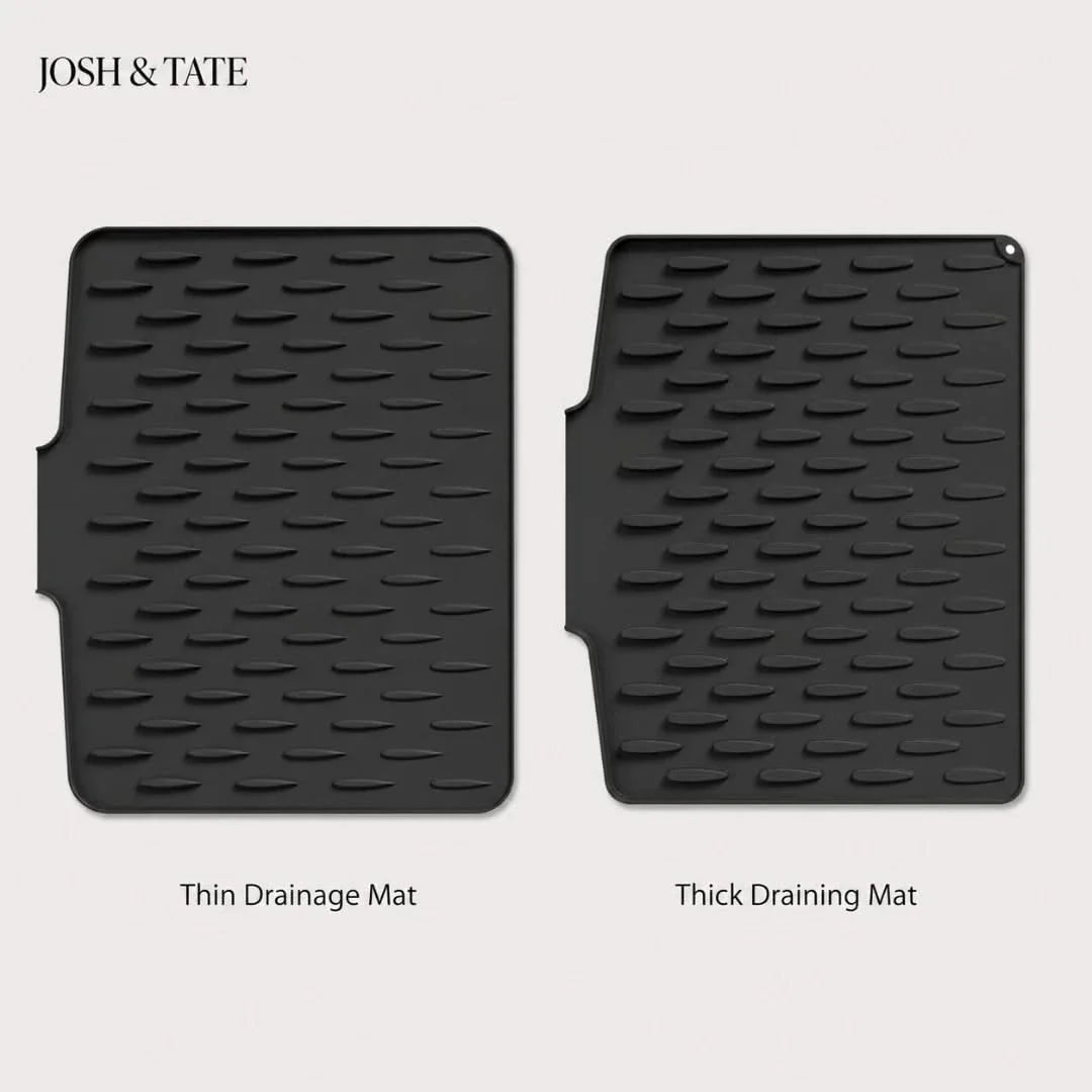 Silicone drying mat with drainage for kitchen counters, heat-resistant trivet, cutting board, dishwashing mat, and draining mat | Sansoti
