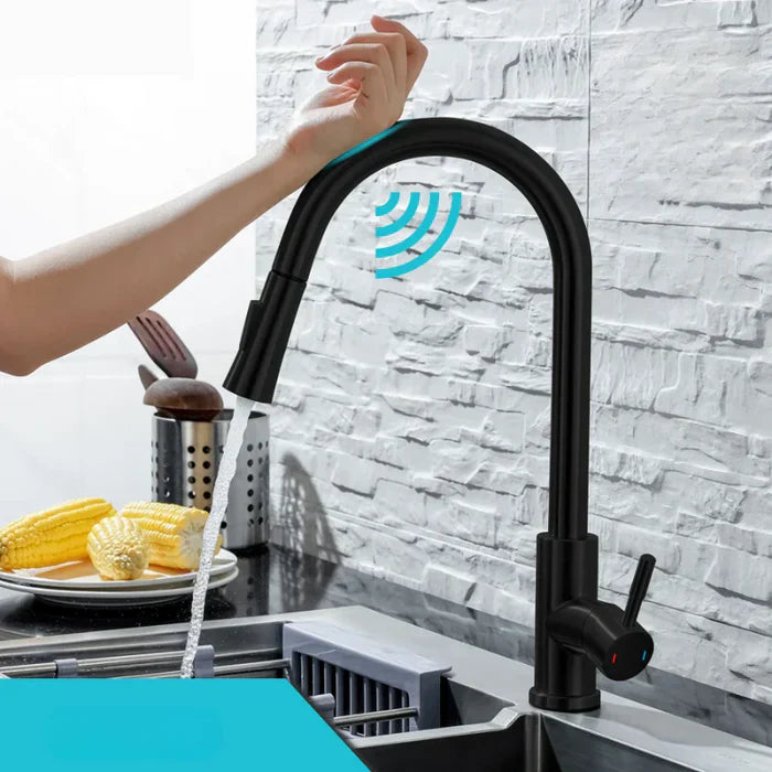 Sensor Keukenkraan met Uittrekbare Slang – Handsfree Mengkraan voor Moderne Keukens | Sansoti