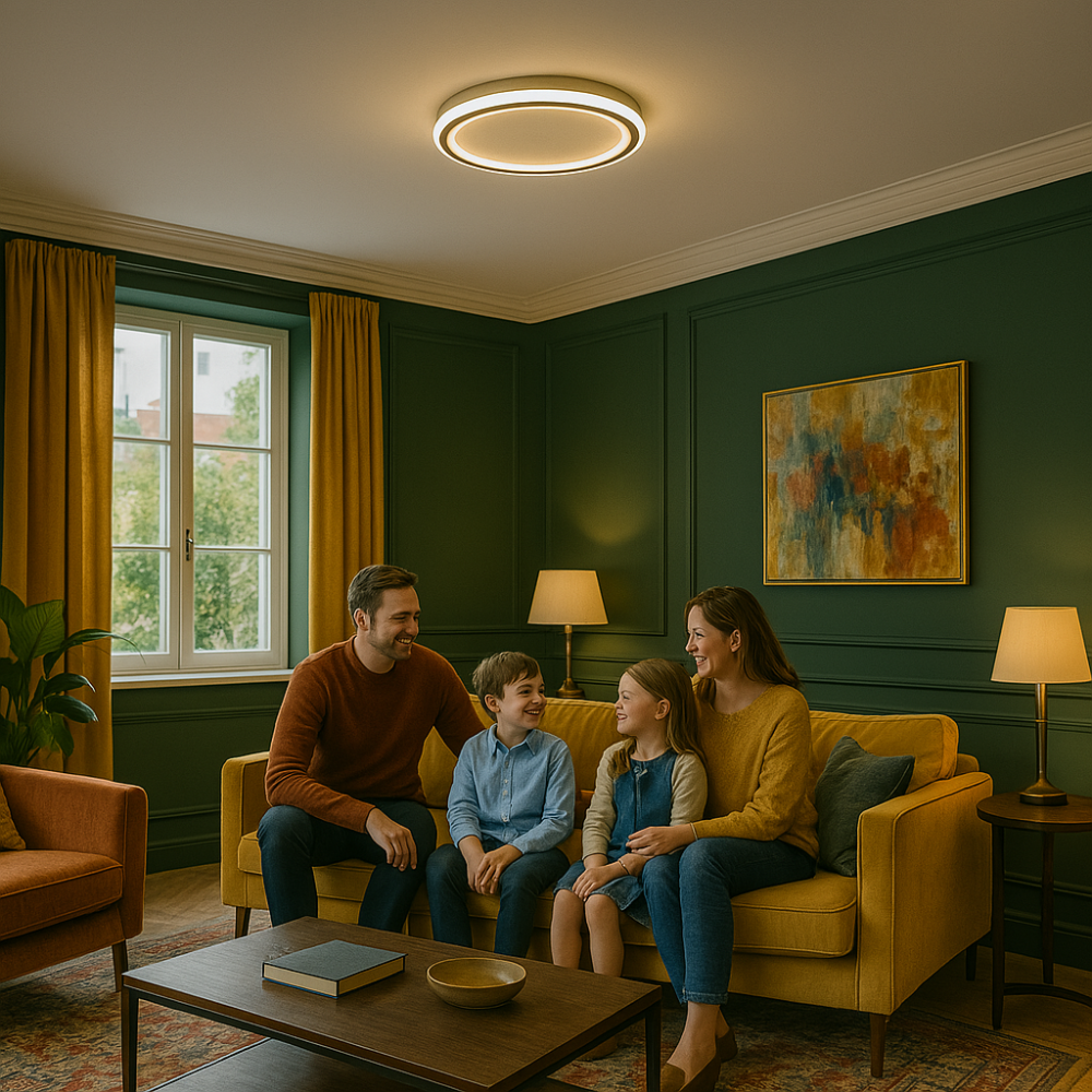 Dimbare LED Plafondlamp Rond Warm Wit 3000K Aluminium Acryl Woonkamer Eetkamer Gang Modern Minimalistisch Design | Sansoti